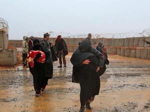 Syrian civilians inside Al Rukban camp. (AFP/ File)