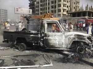  سيارات الإسعاف هرعت إلى المكان لإسعاف ضحايا التفجير 