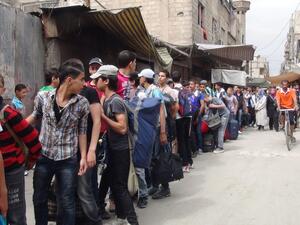 The Palestine Liberation Organization estimates that Daesh now controls at least 60 percent of Yarmouk refugee camp. (File photo)