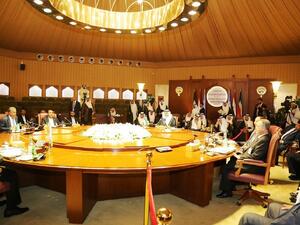 A general view of the various delegations taking part in the Yemen peace talks in Kuwait city. (AFP/KUNA)