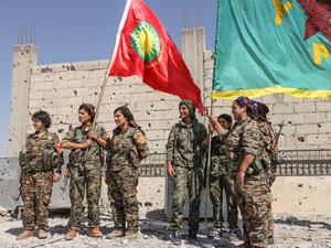 The YPG, also known as The People’s Protection Brigades, and the YPJ, the group’s all-female counterpart, regularly feature in foreign media outlets (Twitter)