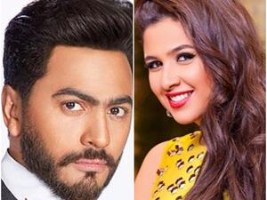 ياسمين عبدالعزيز وتامر حسني