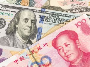 China state banks sell US dollars for Yuan in London, NY