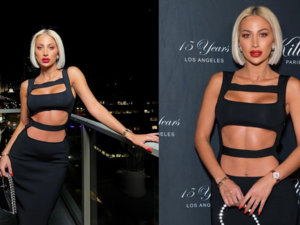 Model Roz takes off bra for new video