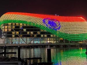  Yas Island celebrates India’s 75th Independence Day as W Abu Dhabi – Yas Island and Etihad Arena light up