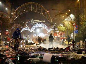 البلحيكيون يحطمون شوارع بروكسل بعد الخسارة أمام المغرب (فيديو)