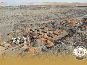 انتشال رفات 25 شخصا من مقابر جماعية بمكب قمامة في ترهونة الليبية