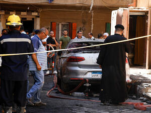 كنيسة أبو سيفين عقب الحريق