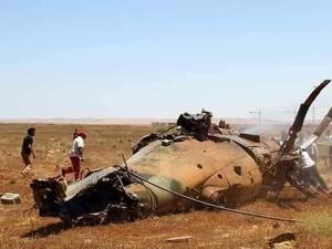 تحطم مروحيتين لقوات حفتر اثر اصطدامها خلال عملية عسكرية