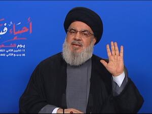 زعيم حزب الله حسن نصرالله 