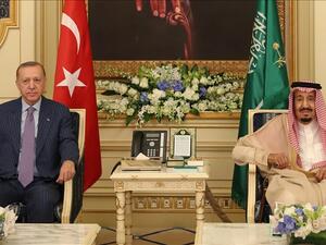 أردوغان يلتقي الملك سلمان خلال اول زيارة رسمية له الى السعودية منذ 5 سنوات