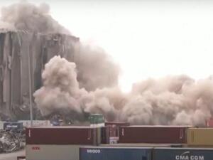 انهيارات جديدة بصوامع مرفأ بيروت في الذكرى الثانية للانفجار