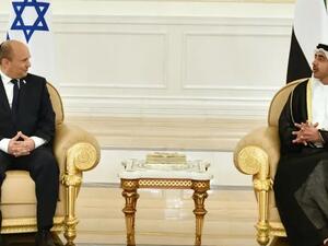 وزير الخارجية الإماراتي عبد الله بن زايد مستقبلا رئيس وزراء الإسرائيلي نفتالي بينيت
