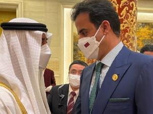أول لقاء بين أمير قطر وولي عهد أبو ظبي منذ الأزمة الخليجية