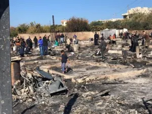 اعتقالات على خلفية إحراق مخيم اللاجئين السوريين في لبنان