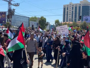 مسيرة حاشدة في غزة للتنديد بمخطط الضم الإسرائيلي