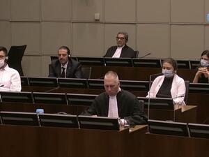 سعد الحريري خلال حضوره جلسة المحكمة