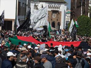 الآلاف يتظاهرون في العاصمة المغربية رفضا لصفقة القرن