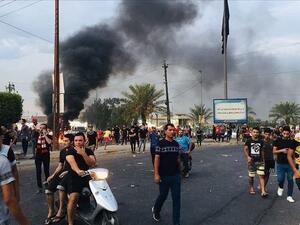 مقتل شرطي عراقي خلال مواجهات مع محتجين في مدينة الناصرية