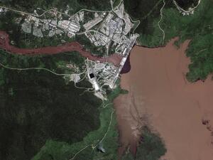 صور اقمار صناعية تظهر ما يبدو انه بدء امتلاء سد النهضة