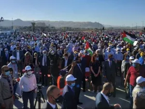 مهرجان حاشد بالاغوار الفلسطينية رفضا للضم