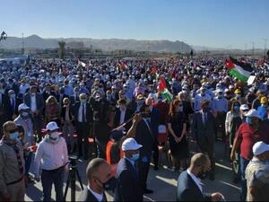 مهرجان حاشد بالاغوار الفلسطينية رفضا للضم