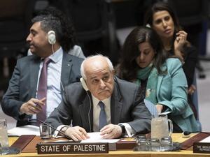 مندوب فلسطين الدائم في الامم المتحدة رياض منصور