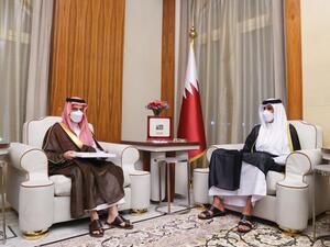 أمير قطر يتسلم دعوة من الملك سلمان لزيارة السعودية‎