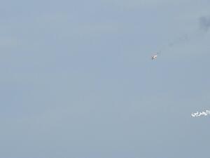 لحظة إسقاط الحوثيين طائرة سعودية قرب حدود اليمن