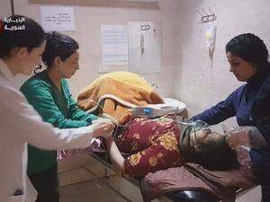 جرحى الانفجار في مشفى السلمية الوطني ـ الصور عن "الإخبارية السورية"