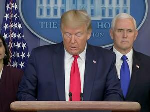 الرئيس الاميركي دونالد ترامب وخلفه نائبه مايك بنس