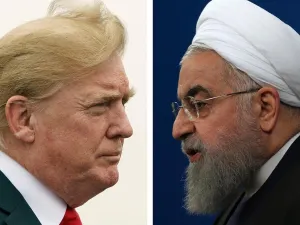 الرئيسان الايراني حسن روحاني (يمين) والاميركي دونالد ترامب