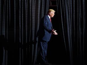 US President Donald Trump arrives to speak during the Republican Party of Iowa Annual Dinner at The Ron Pearson Center in West Des Moines, Iowa on June 11, 2019.  MANDEL NGAN / AFP