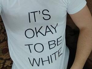 An online store has been forced to stop selling t-shirts printed with the slogan 'It's okay to white' after the public slammed the item as 'inherently racist' (Instagram)