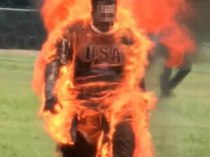 The man set himself on fire near the White House on Wednesday morning with terrifying footage showing him engulfed in flames (Shutterstock)