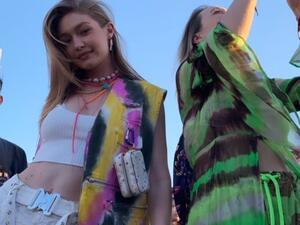 Gigi hadid at Coachella 2019 in Indio, California (Twitter)