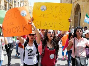 Lebanon's domestic workers face widescale abuse under kafala system (Twitter)