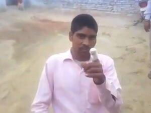An Indian voter says he chopped off his index finger after realising he had voted for the "wrong" political party (Twitter)