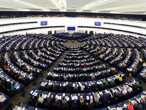 Plenary hall of European parliament in Strasbourg (Shutterstock)	