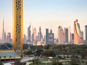 Dubai Frame building at sunrise (Shutterstock)	