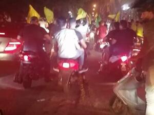 عناصر مليشيا حزب الله تحاول ايذاء المطالبين بتغيير النظام اللبناني الطائفي