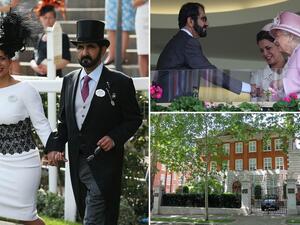 الملكة إليزابيث / الشيخ محمد بن راشد آل مكتوم / الأميرة هيا