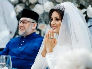 من زفاف ملك ماليزيا السابق وأوكسانا 