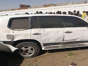 سيارة حمدوك عقب محاوله اغتياله 