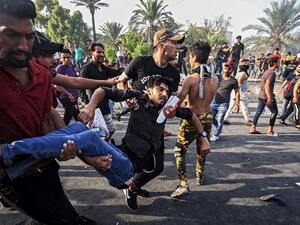 ارتفاع حصيلة احتجاجات ذي قار العراقيه الى 4 قتلى و146جريحا