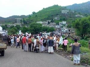  مسيرة مؤيدة لقرارات الرئيس هادي في مديرية المواسط بريف الحجرية 