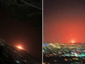 انفجار ضخم مصحوب بـ"ضوء أحمر" يهز العاصمة الإيرانية طهران (فيديو)