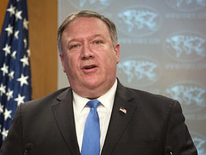 كلام بومبيو جاء في أثناء استقباله في نيويورك مؤخرا مجموعة من أعضاء الجالية اليهودية في بريطانيا