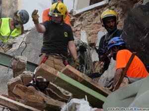 لا علامة على وجود حياة بعد 3 أيام من البحث وسط أنقاض مبنى ببيروت