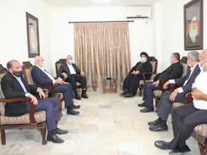 نصرالله يستقبل هنية 